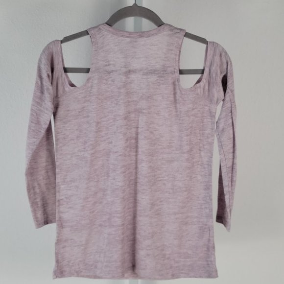 ALTERNATIVE Long Sleeve Cold Shoulder Tee Sz XS - Picture 5 of 7
